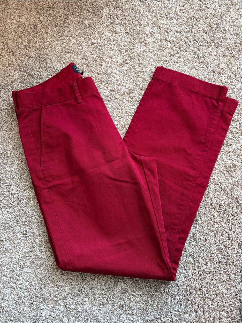 J. Crew Men's Burgundy Red Chino Pants